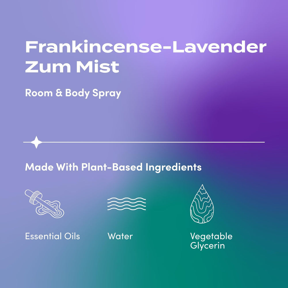 Zum Mist Frankincense-Lavender spray for quick room refresh.