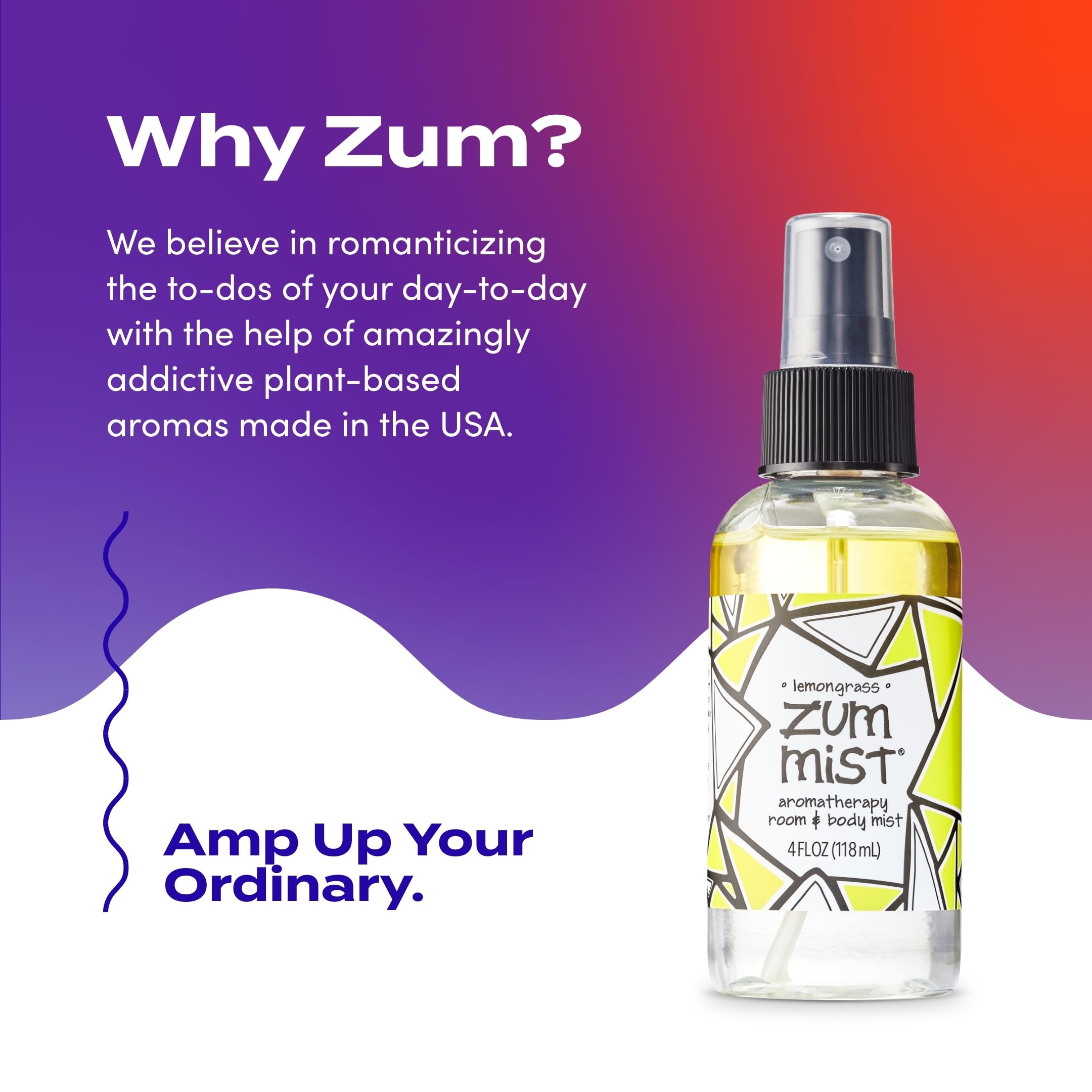Zum Mist Lemongrass mist used in room or body applications.