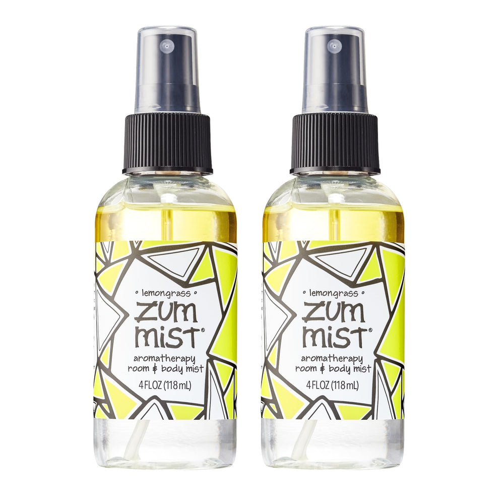 Zum Mist Lemongrass room spray bottle pour for quick, refreshing aroma.