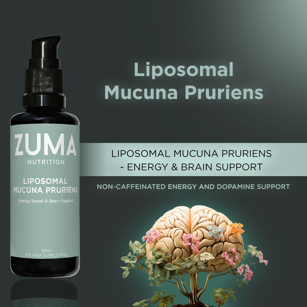 Zuma Nutrition mucuna tonic pump top enables easy, mess-free dosing