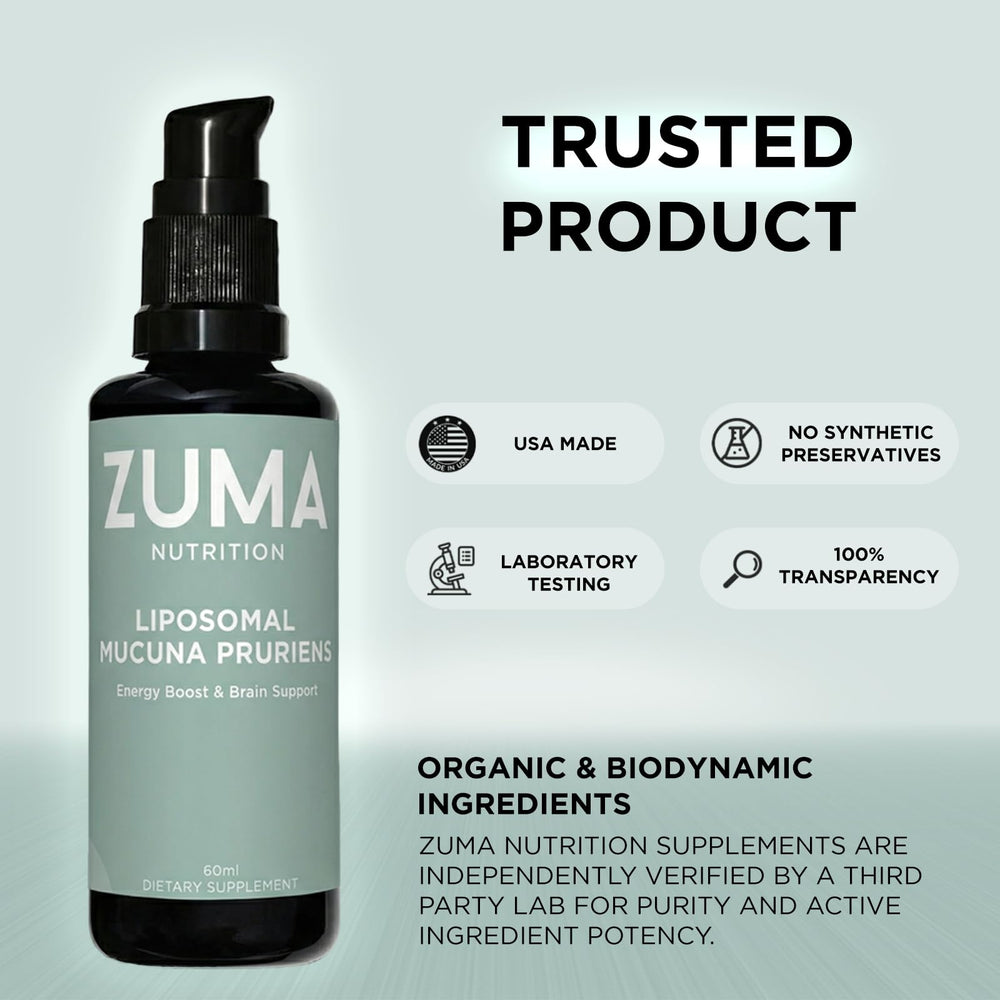 Zuma Nutrition tonic is compact for travel and daily routines
