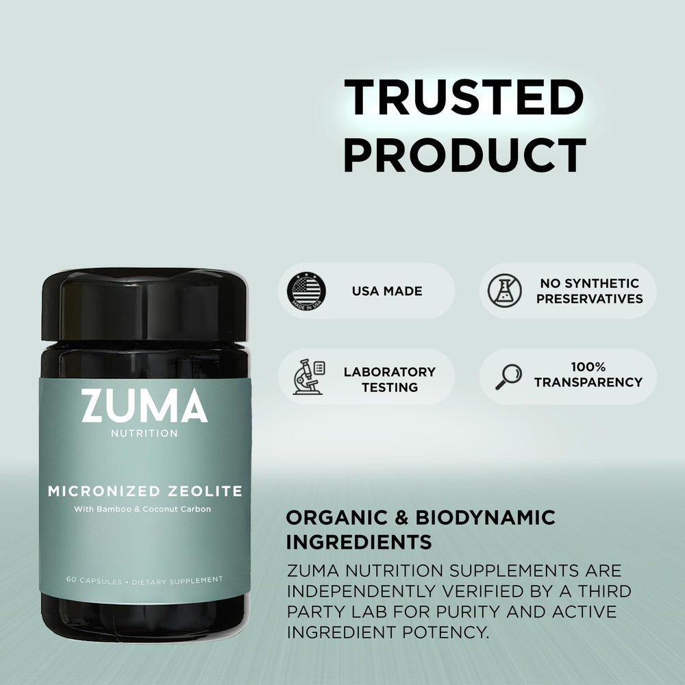 Daily-use Zuma Nutrition capsules integrate easily into routines for ongoing wellness