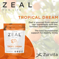The Zurvita Zeal for Life Tropic Dream blend showcases wholefood nutrients for wellness.