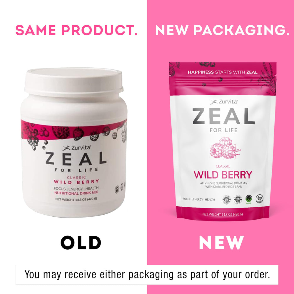Zurvita Zeal for Life Wild Berry powder close-up showing natural color.