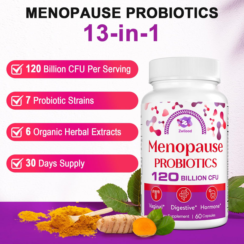 Zwllood shelf display of menopause probiotics in store.