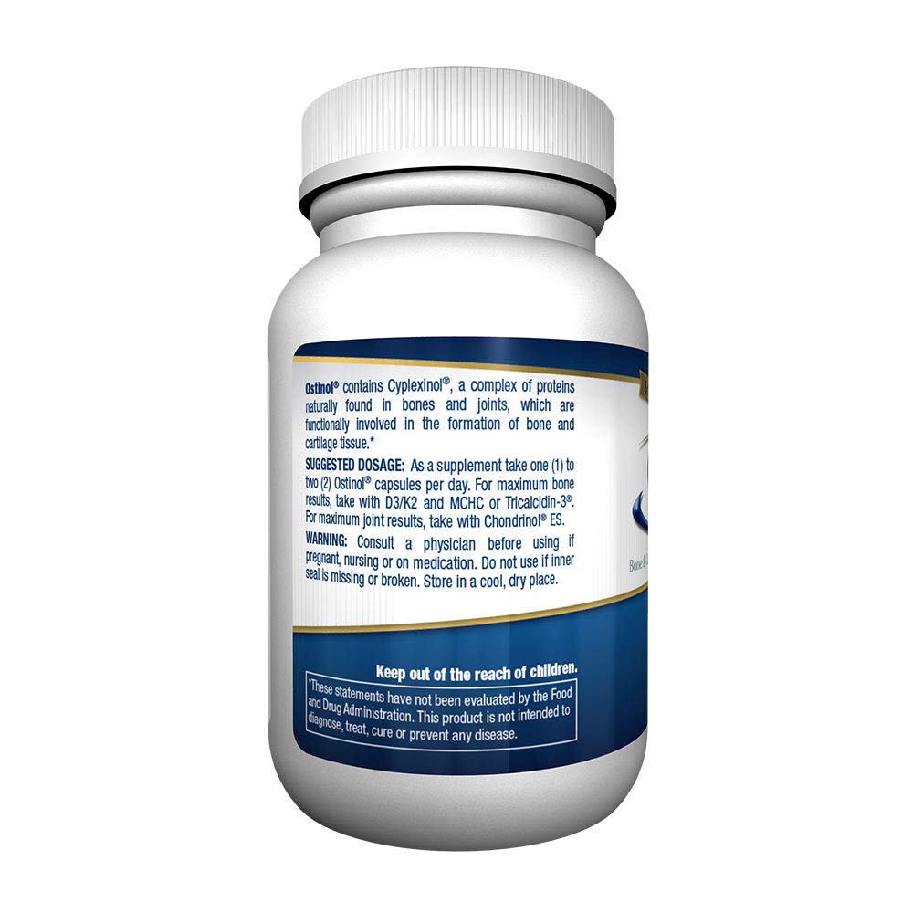 ZyCal Ostinol Standard bottle label emphasizes organic ingredients and Non-GMO formula