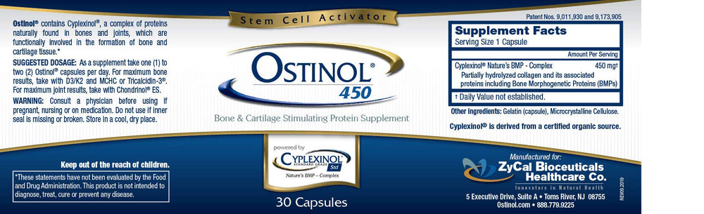 ZyCal Ostinol Standard daily use routine shown for joint comfort