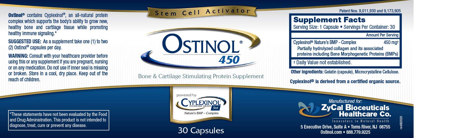 ZyCal Ostinol Standard packaging on shelf for convenient storage