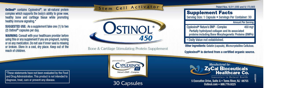 ZyCal Ostinol Standard packaging on shelf for convenient storage