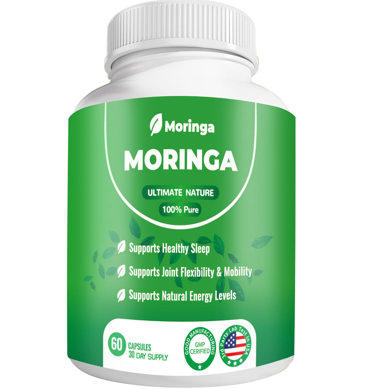 ZyliaVitaX Moringa Capsules bottle on counter for daily energy support.