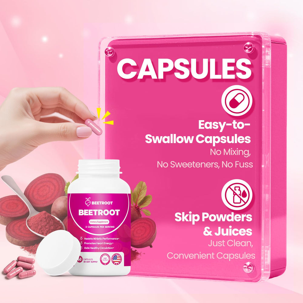 ZyliaVitaX Beet Root Capsules daily dose arranged for convenient use.