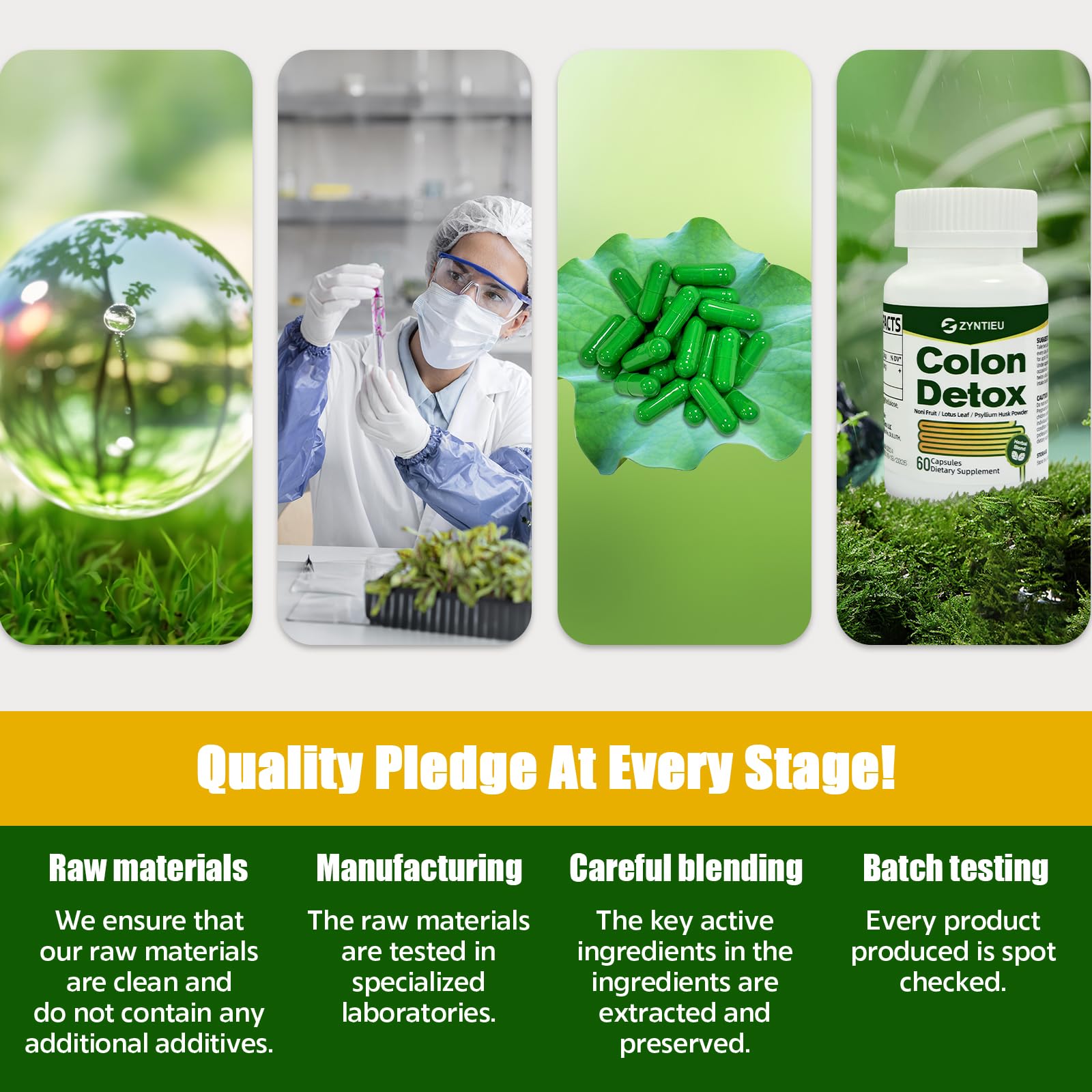Capsules in a row, emphasizing convenient intake