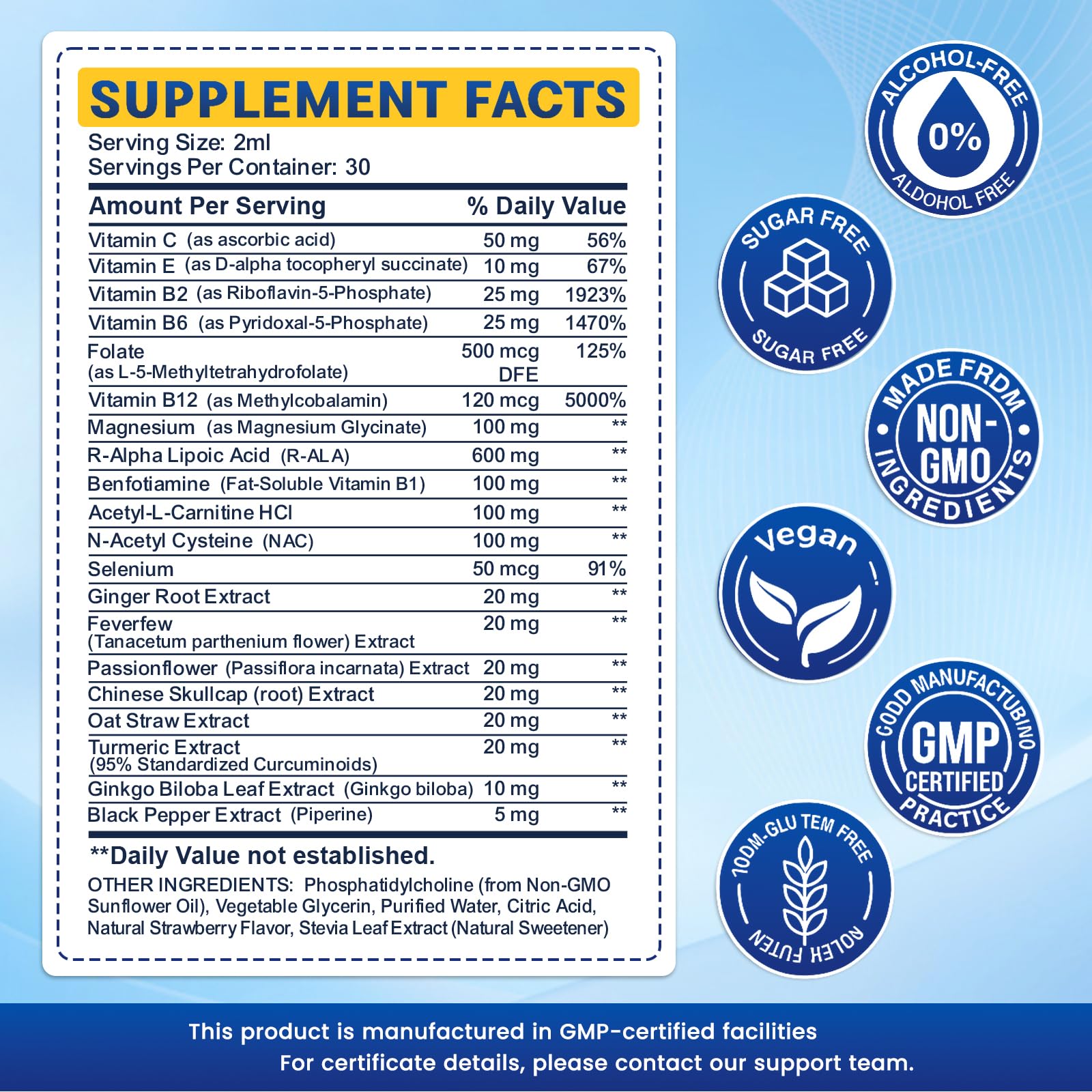 Zynutrvion liposomal drops with dropper enables easy on-the-go dosing.