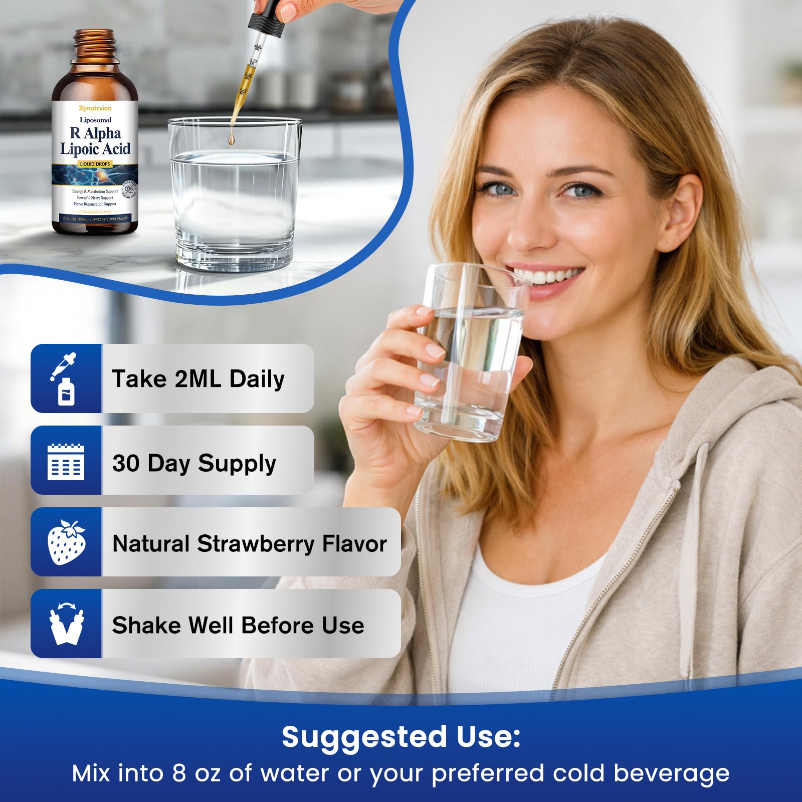 Zynutrvion packaging box presents a clean, travel-friendly supplement experience.